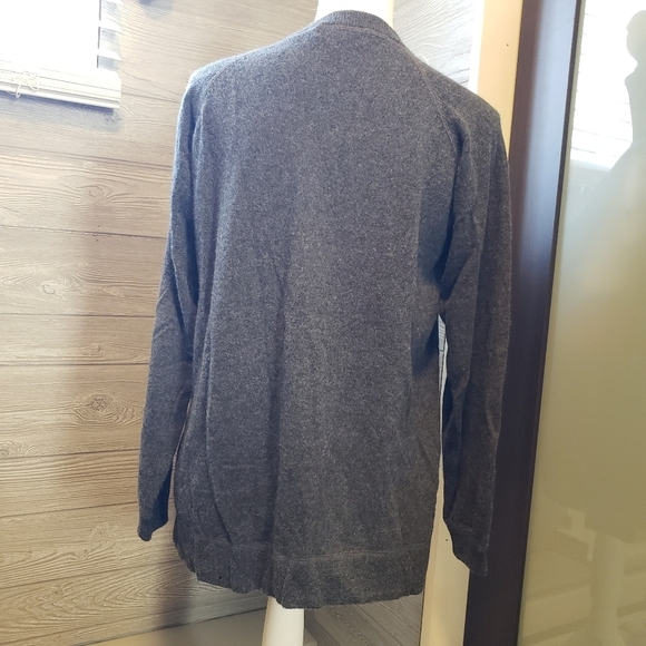 Parisian Signature Cashmere Sweater Long Sleeve Gray | Size Petite M - Picture 3 of 12